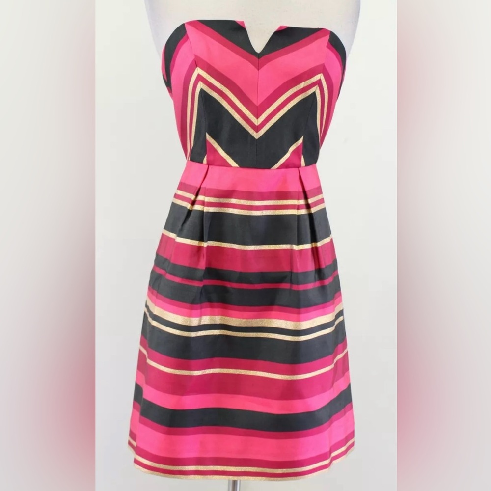 NEW (w/tags) Vineyard Vines Strapless Metallic Striped Dress (ss 4) Retail: $150